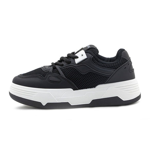 Tenis De Suela Alta Con Malla