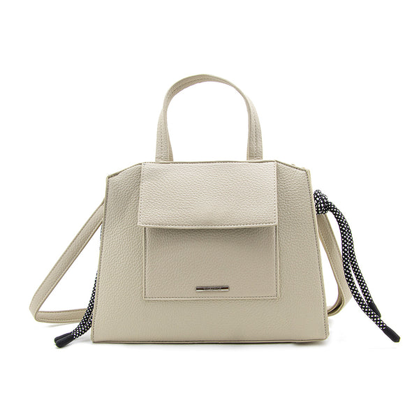 Cartera Estructurada con Asa Doble y Detalles Modernos